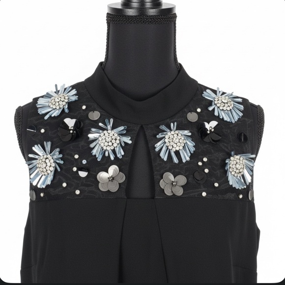 NWT Badgley Mischka Sequin Shift Dress Glamorous Holiday Core Party Mini Dress - Picture 4 of 6